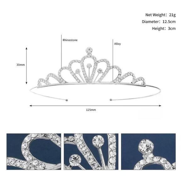 Princess Style Rhinestone Crown - Picture 4 of 4